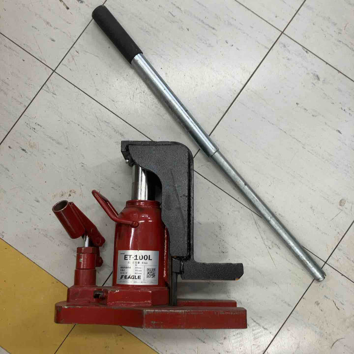 今野製作所(EAGLE)　低床・レバー回転・安全弁付爪つきジャッキ 爪ロングタイプ　爪荷重5t 　ET-100L【富山店】◇BR
