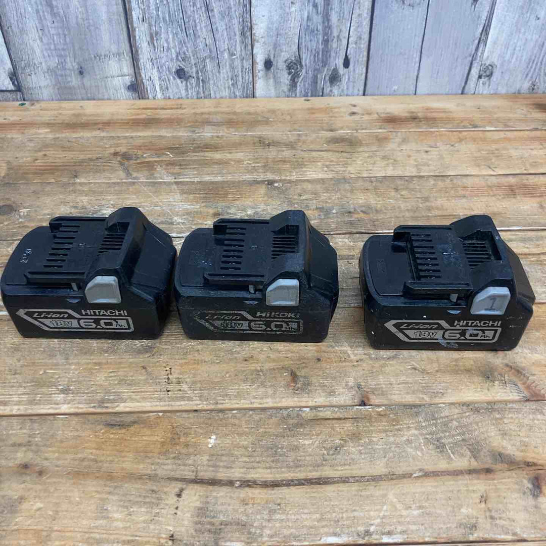 【お買い得】 【中古品】 【まとめ売り】 ハイコーキ(HIKOKI ※旧:日立工機) 18V6.0Ahバッテリー 3個 電動工具 コードレス 【東大和店】