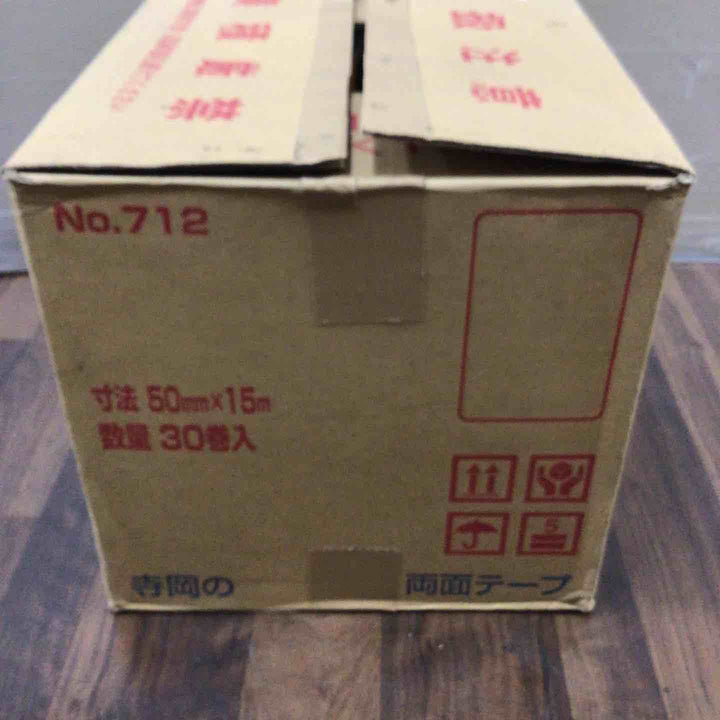 寺岡 両面テープ No.712 50mm×15m 29巻入 ※箱には30巻入とありますが1巻きないです【川口店】