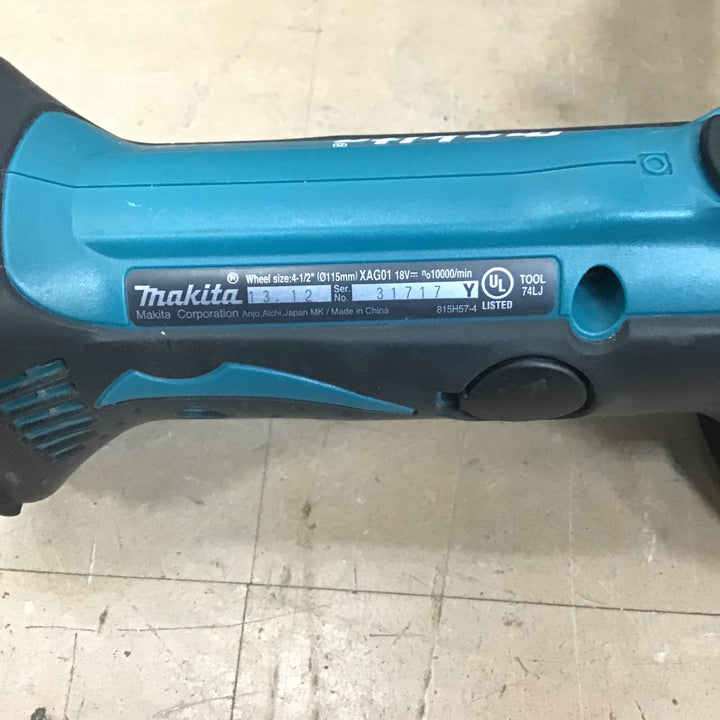 Makita XAG01Z 18V LXT Lithium-Ion Cordless Cut-Off/Angle Grinder, 4-1/2-Inch by Makita [並行輸入品]【草加店】