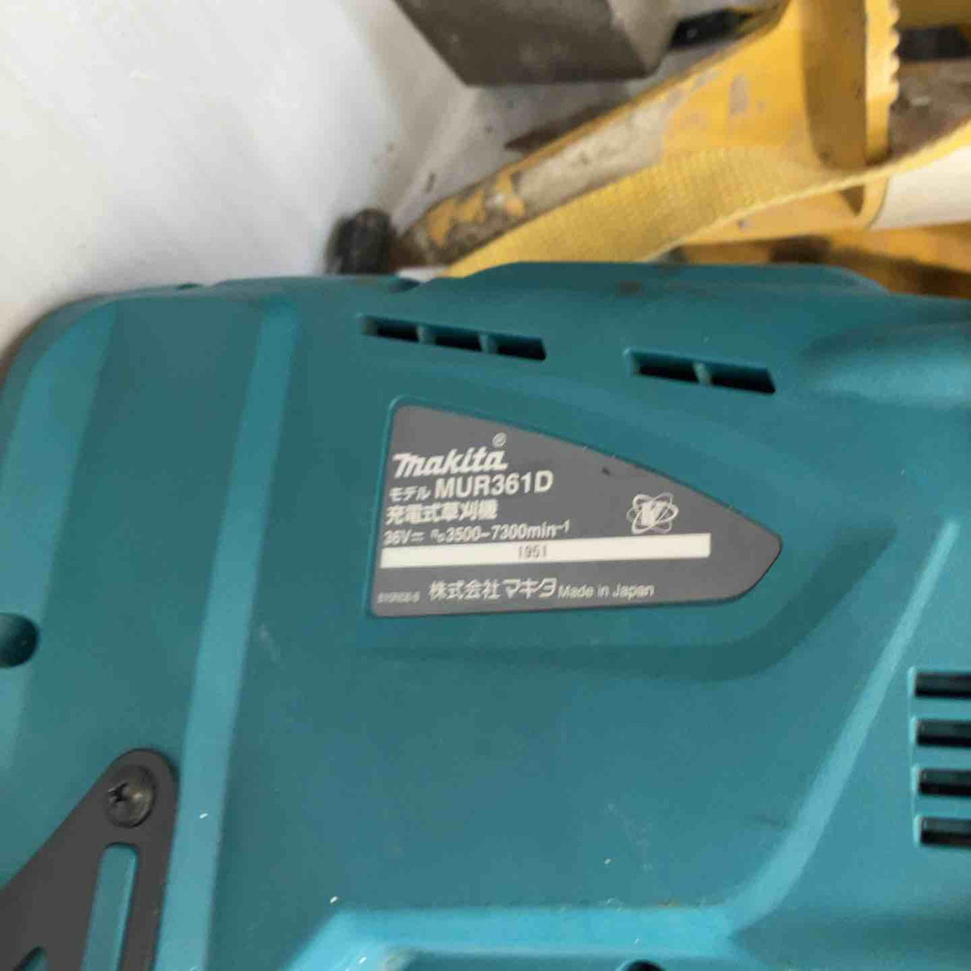 【動作確認済み 店頭受取り限定】【951】 makita マキタ 18V×2個 仕様  刈払機 MUR361DZ 本体のみ ＊刃の交換部キャップ無し 【戸田店】
