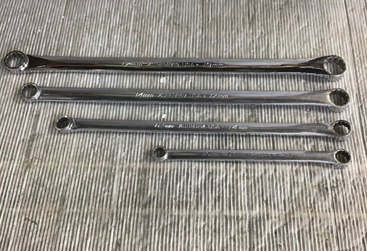 スナップオン(Snap-on) ロングストレートメガネレンチ 4本セット XDHSFM1012 XDHM1214 XDHFM1417 XDHFM1719【中古品】