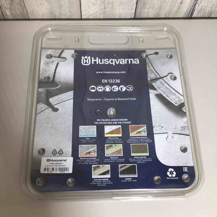 【未使用品】 HUSQVARNA ハスクバーナ ダイヤモンドブレード VARI-CUT FR-4 Φ300 12インチ パワーカッター用 替刃 ダイヤモンドカッタ 【戸田店】