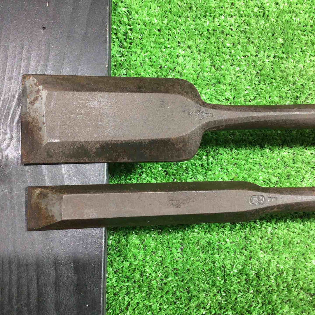 平義(？) 突き鑿 2本組 約23mm/約48mm 本体のみ 錆あり 【川口店】