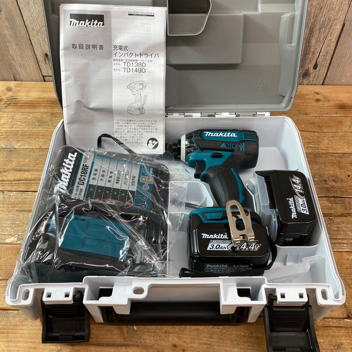 【未使用品(店頭展示品)】マキタ(makita) コードレスインパクトドライバー TD138DRFX 14.4V【東大和店】