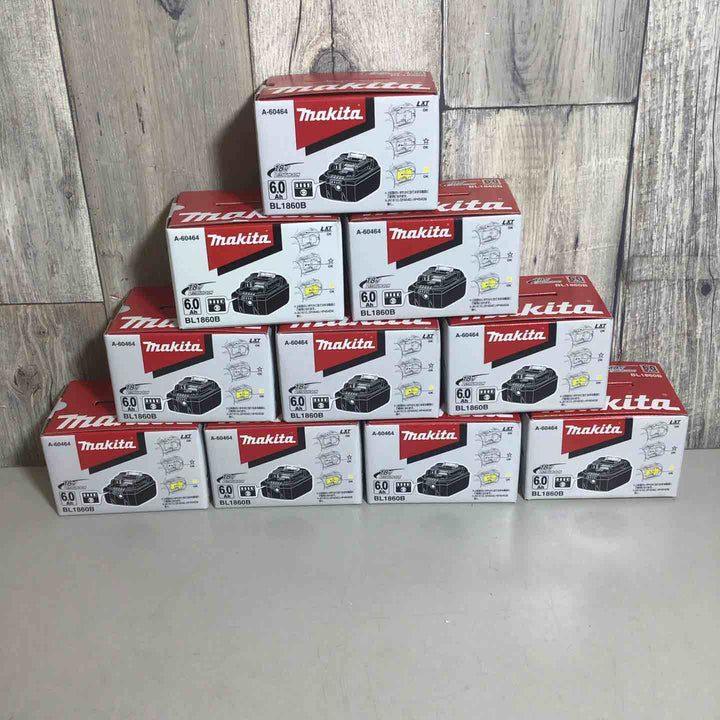 【未使用品】 純正 マキタ makita リチウムイオンバッテリー 18V/6.0Ah BL1860B 10個 バッテリー 純正品 18V 【戸田店】