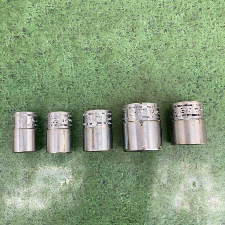 Snap-on/スナップオン 1/2 シャローソケット 5個セット TWM17 TWM18 TWM21 TWM27 SWM24I【町田店】