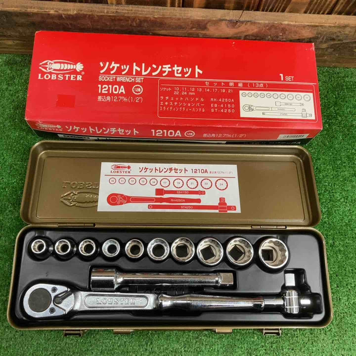 ロブスター　ソケットレンチセット 差込角12.7mm（1/2") 12角〔13点〕 1210A【桶川店】