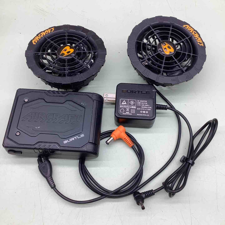 ◇BURTLE バートル エアークラフト 2024年モデル 22Vリチウムイオンバッテリー マットブラック AC08 78 F 急速充電 960ｇ ハイスペックバッテリー 【越谷店】