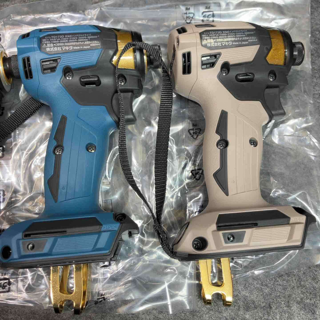 【未使用品】マキタ 18Vインパクトドライバー TD173DZ PY/PR/PB/PG 本体+ケース 20周年限定カラー プレミアム 4色セット 【川口店】