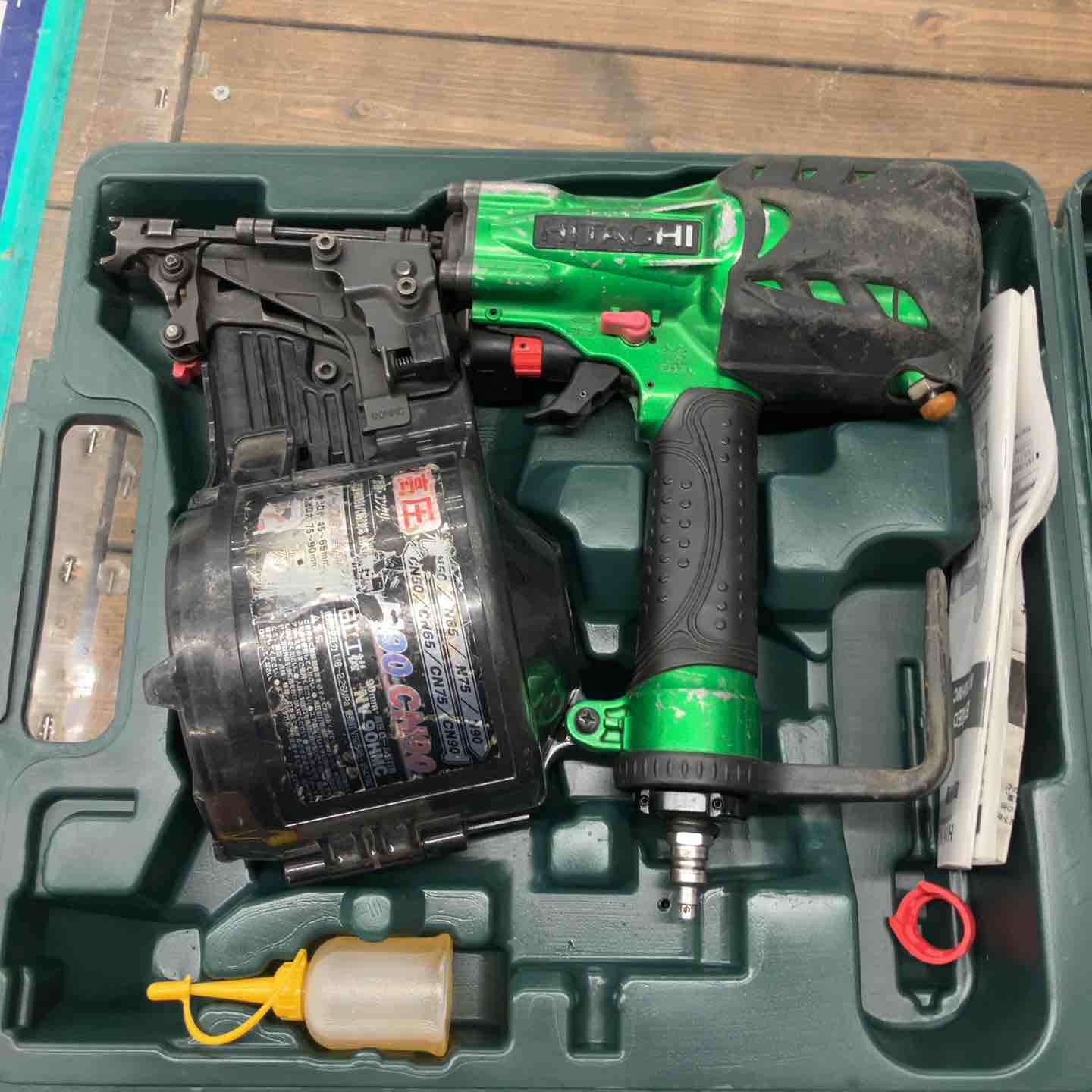 ハイコーキ高圧90mm NV90HMC ☆ハイコーキ(HIKOKI ※旧:日立工機) 高圧エア釘打ち機 NV90HMC(L