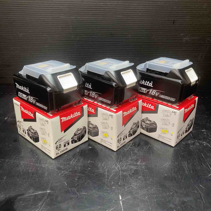 マキタ(makita) 純正 リチウムイオンバッテリー 18V/6.0Ah BL1860B 3個セット 正規品 ②【川越店】