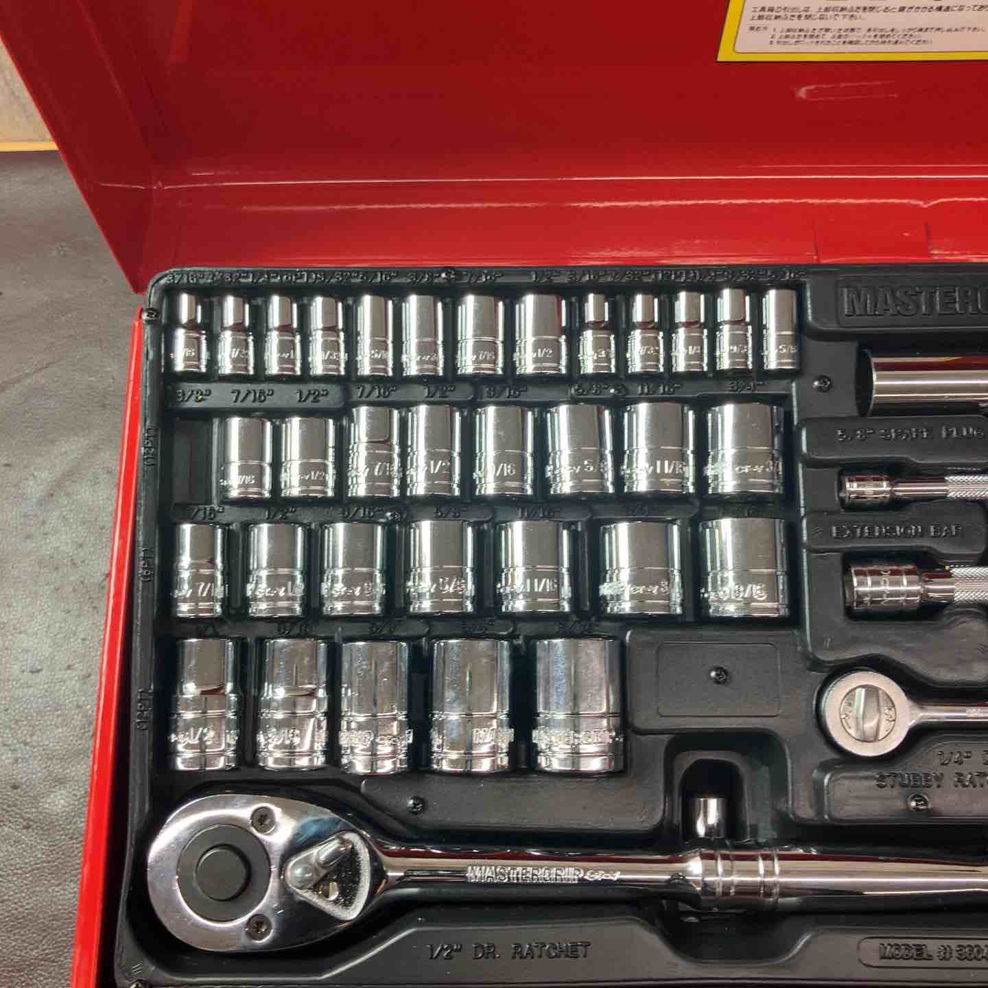 中古品】マスターグリップ MASTERGRIP ツールセット MG-165 工具箱