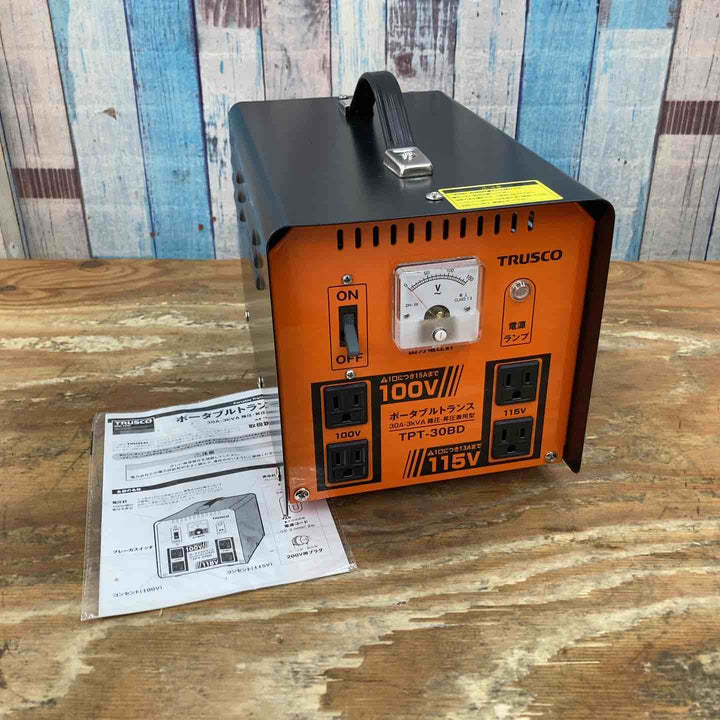 【未使用品】◇トラスコ(TRUSCO) ポータブルトランス TPT-30BD 電源コード・コンセント欠品【柏店】