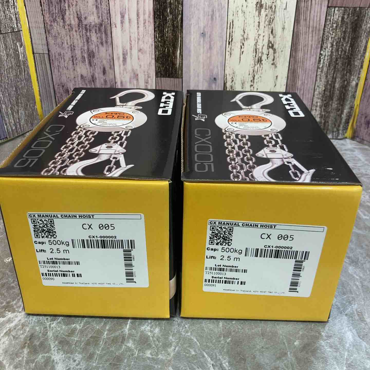 【未使用品】2個セット KITO キトー チェーンブロック CX005 荷締め【八潮店】 未使用品】2個セット KITO キトー チェーンブロック CX005 荷締め