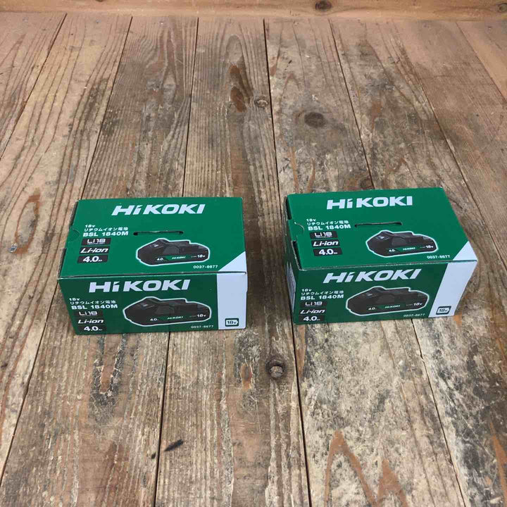 ハイコーキ(HIKOKI ※旧:日立工機) リチウムイオンバッテリー 18V/4.0Ah BSL1840M 計2点【所沢店】