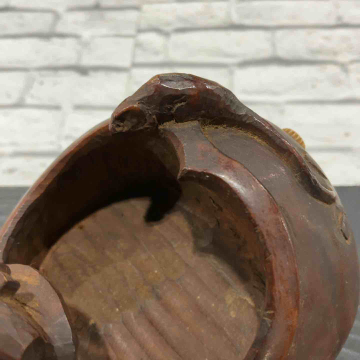 銘:仁 墨壺 墨つぼ 鎚と鼠 全長約260mm 【川口店】