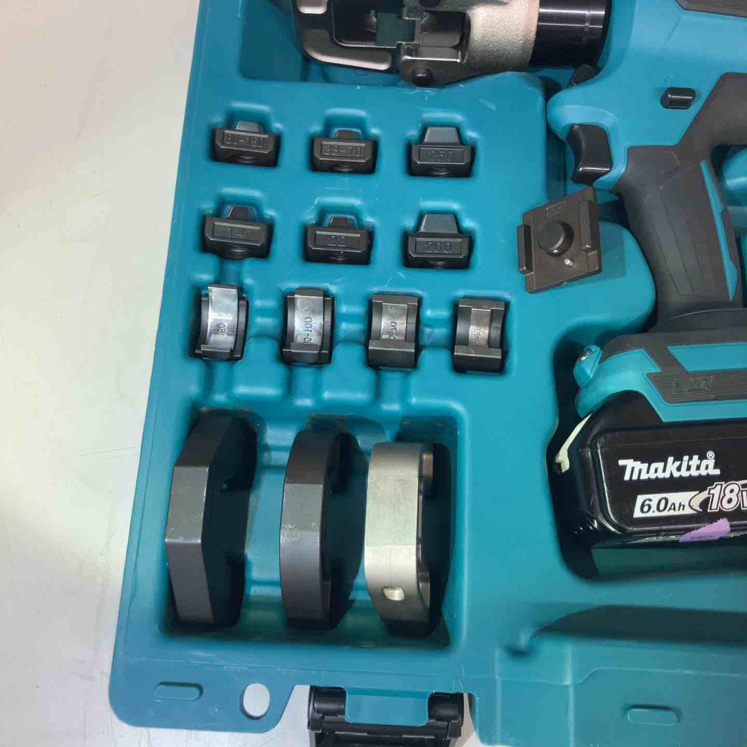 【美品】★マキタ(makita) コードレス圧着機 TC300DRG 充電回数6回　ゴム一個欠品 , ケーブルカッター付き【150AT50YC】【戸田店】