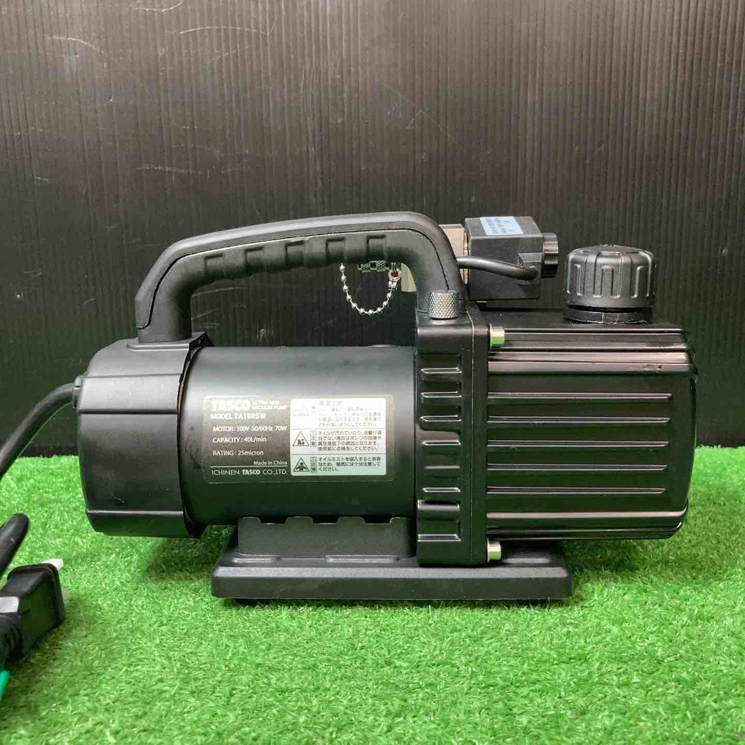 【美品】イチネンTASCO オイル逆流防止弁付ウルトラミニツーステージ真空ポンプ TA150SW【岩槻店】