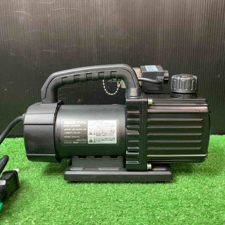 【美品】イチネンTASCO オイル逆流防止弁付ウルトラミニツーステージ真空ポンプ TA150SW【岩槻店】