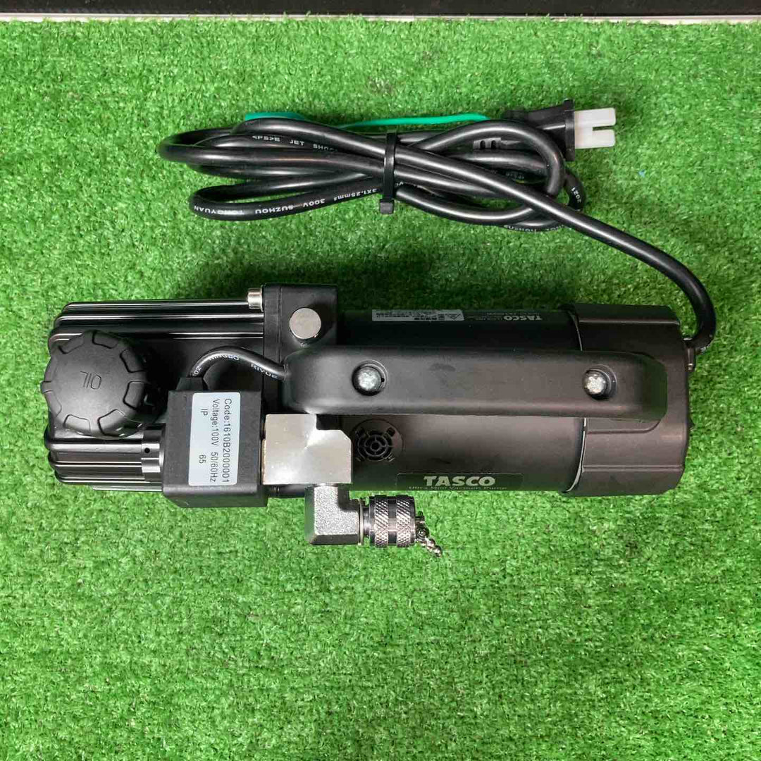 【美品】イチネンTASCO オイル逆流防止弁付ウルトラミニツーステージ真空ポンプ TA150SW【岩槻店】