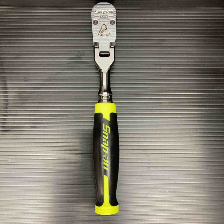 ▲スナップオン3/8ソフトグリップフレックスラチェットFHF100HV (イエロー)【川越店】
