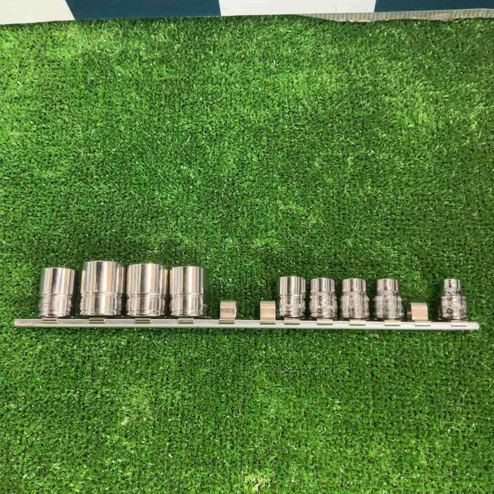 スナップオン(Snap-on) 12角ソケット F261(13/16)・F241(3/4)・F221(11/16)・F201(5/8)・F161(1/2)・F141(7/16)・F101(5/16)・FM11(11mm)・FM10(10mm) 9個セット【八潮店】