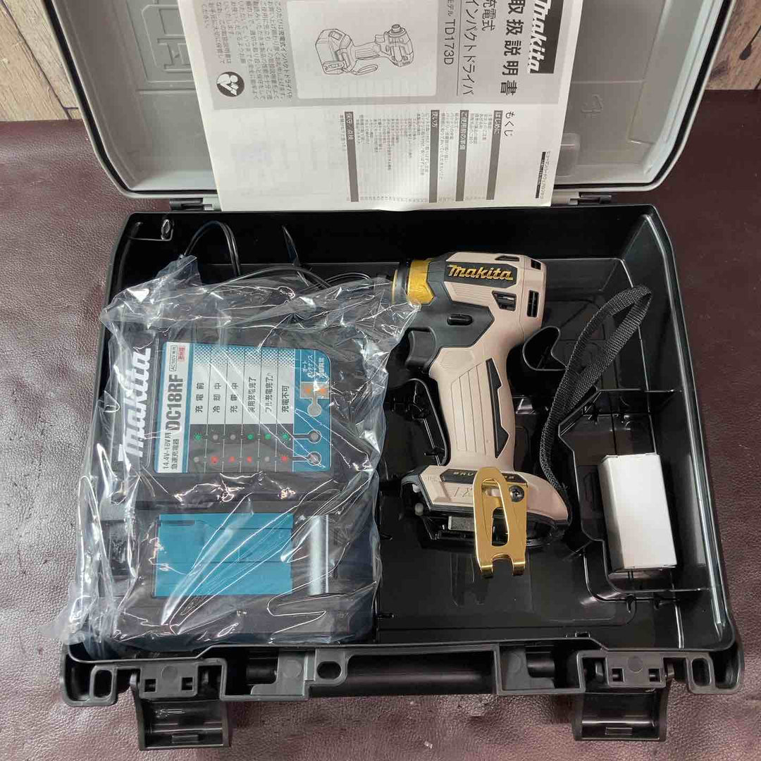 【中古美品】マキタ コードレスインパクトドライバー TD173DZPG 20周年 プレミアムグレージュ 未使用充電器付属【東大和店】