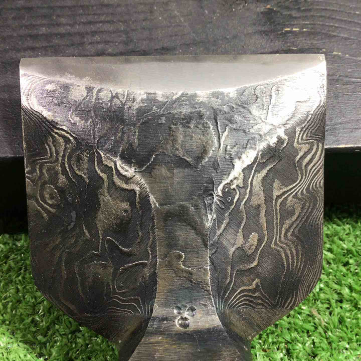 高木順一作 釿 ちょうな 手斧 刃のみ 墨流し 全長約125mm 【川口店】