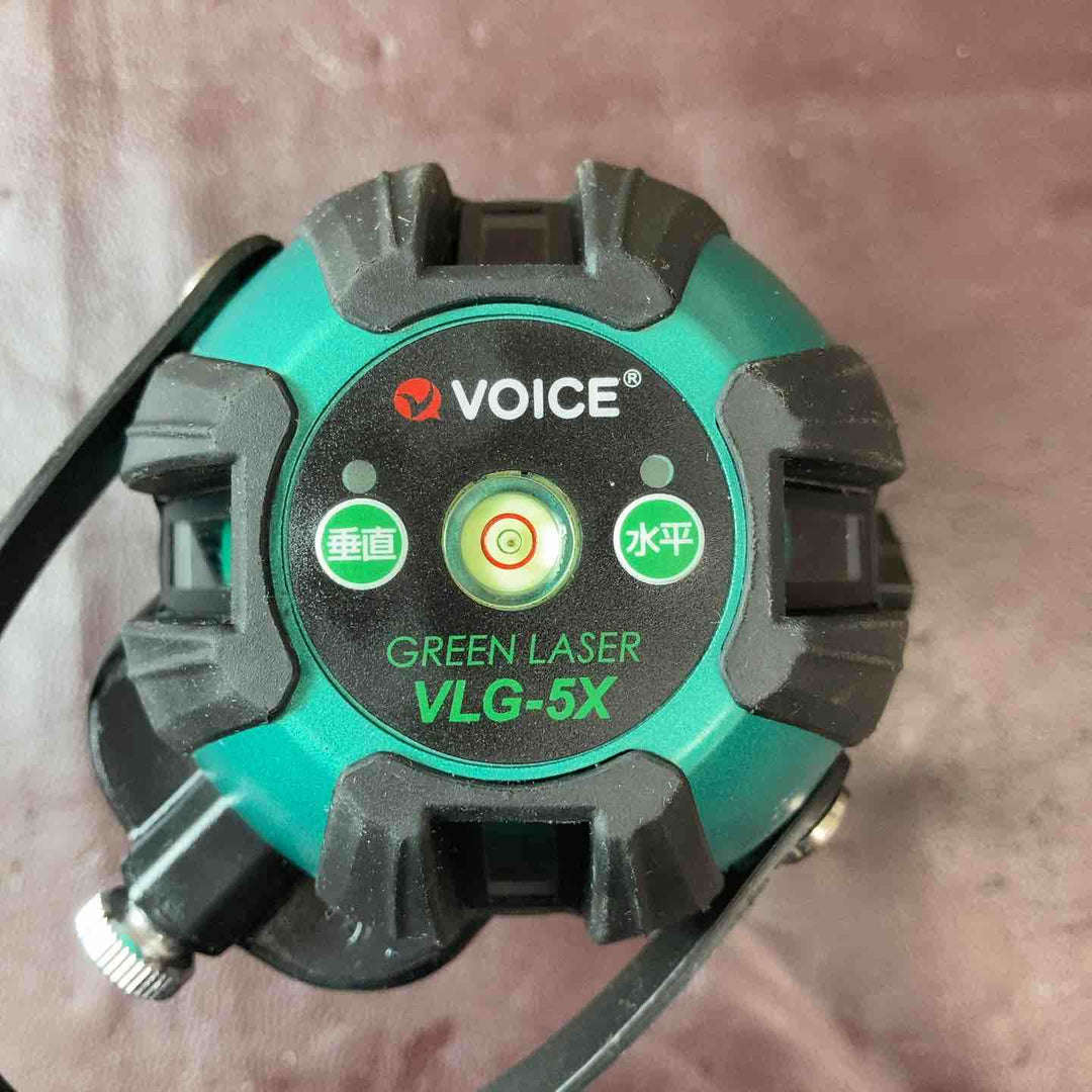 【中古品】 ヴォイス(VOICE) レーザー墨出し器 5ライングリーンレーザー 矩十字・横 VLG-5X 【東大和店】