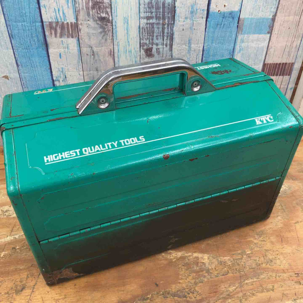 中古品】KTC 工具箱 工具セット ツールセット 両開き メタルケース【柏