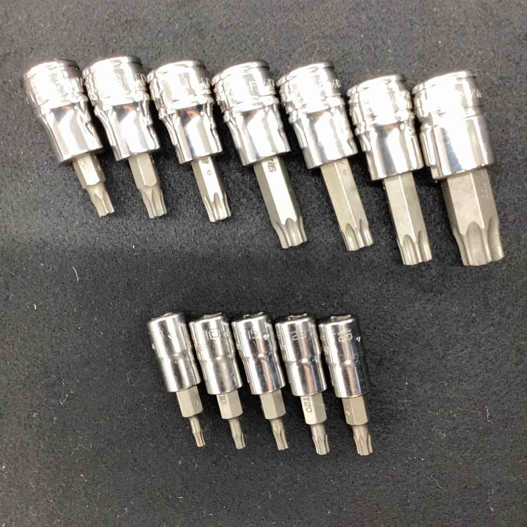 Snap-on スナップオン 差込角1/4 3/8 トルクスソケットセット 12本 PAKTY265【越谷店】