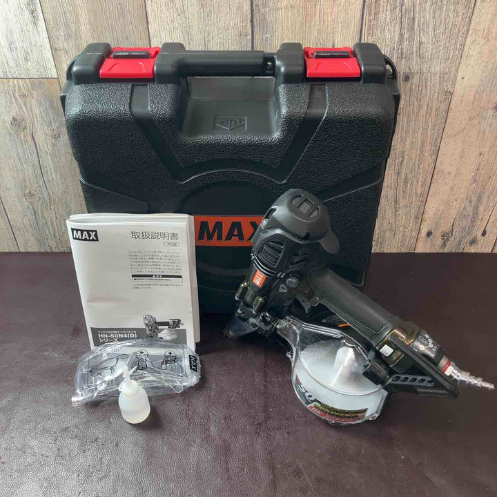 【中古美品】 マックス(MAX) 高圧エア釘打ち機 HN-50N4(D)_アンバーオリーブ 【東大和店】