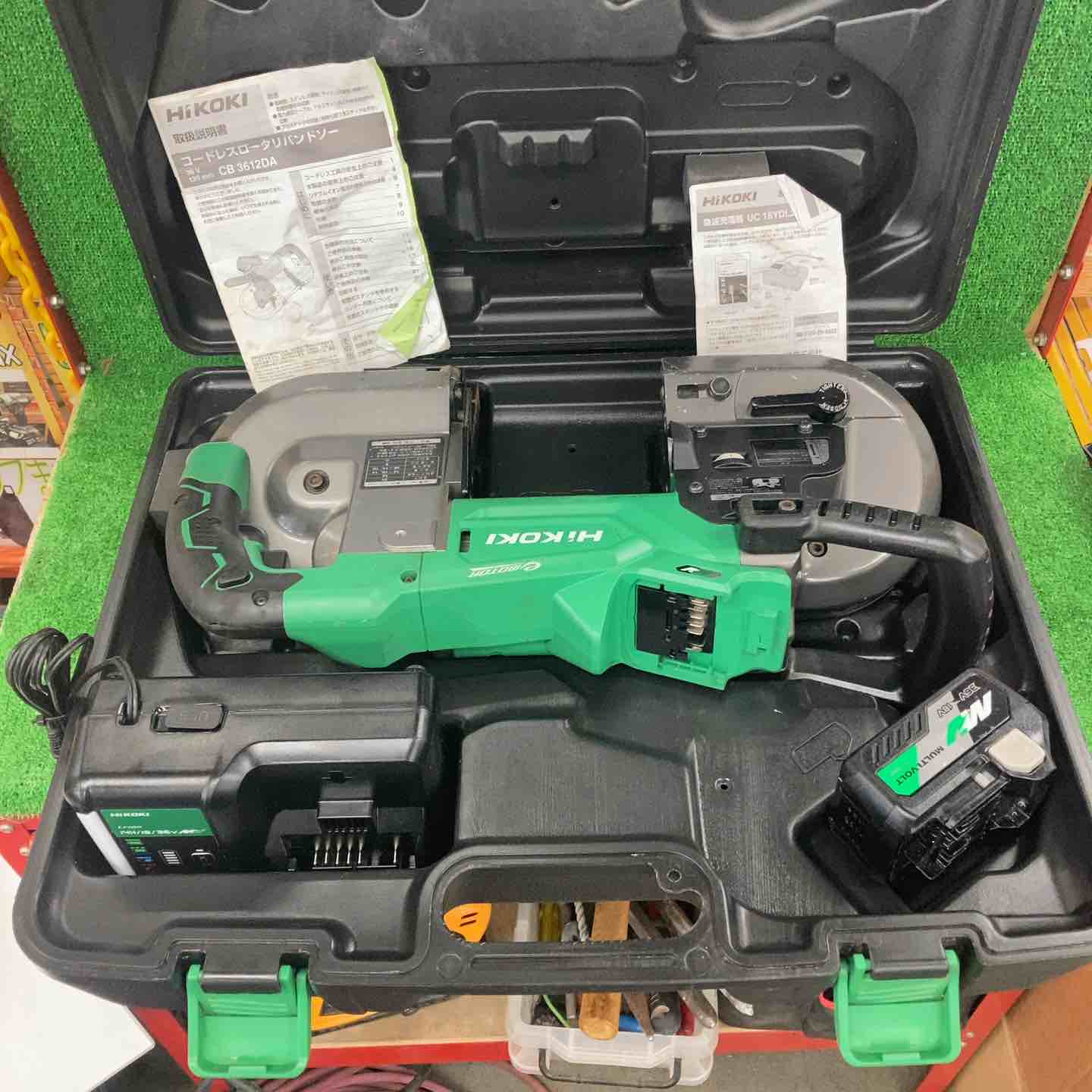 【引取限定】HiKOKI コードレスバンドソー CB3612DA(XP)【下関店】【中古】 ハイコーキ(HiKOKI)の36Vコードレスロータリバンドソー CB3612DA 中古