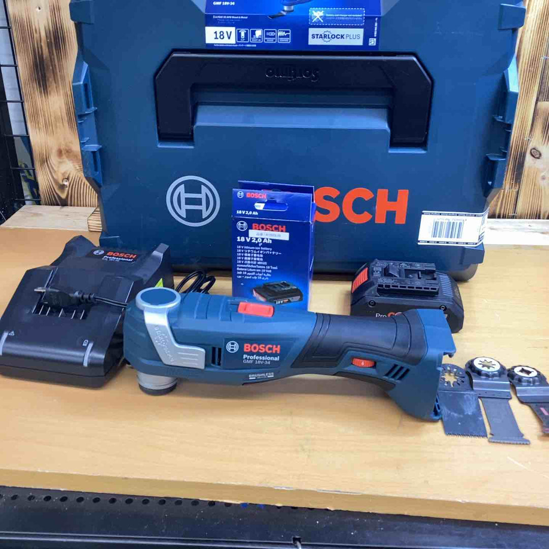 Bosch Professional(ボッシュ) 18V コードレスマルチツール(カットソー) (本体のみ、カットソー・マルチツール用ブレード32mm PAIZ32APB、 キャリングケース付) GMF18V-34H 【ブレード取付1秒！スナップインシステム】【越谷店】