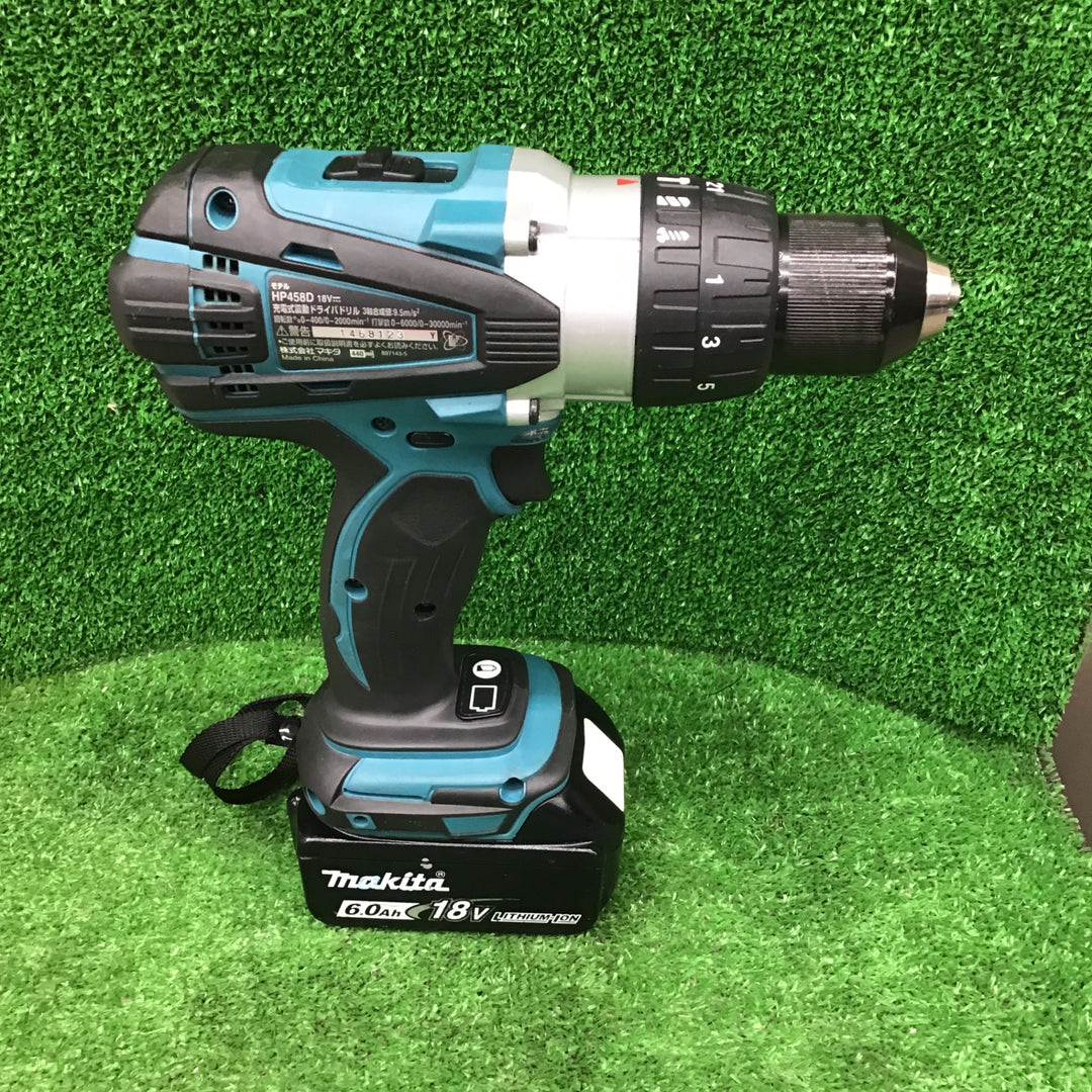 ☆マキタ(makita) コードレス振動ドリルドライバー HP458DZ　★メーカー修理品　動作良好★　【桶川店】