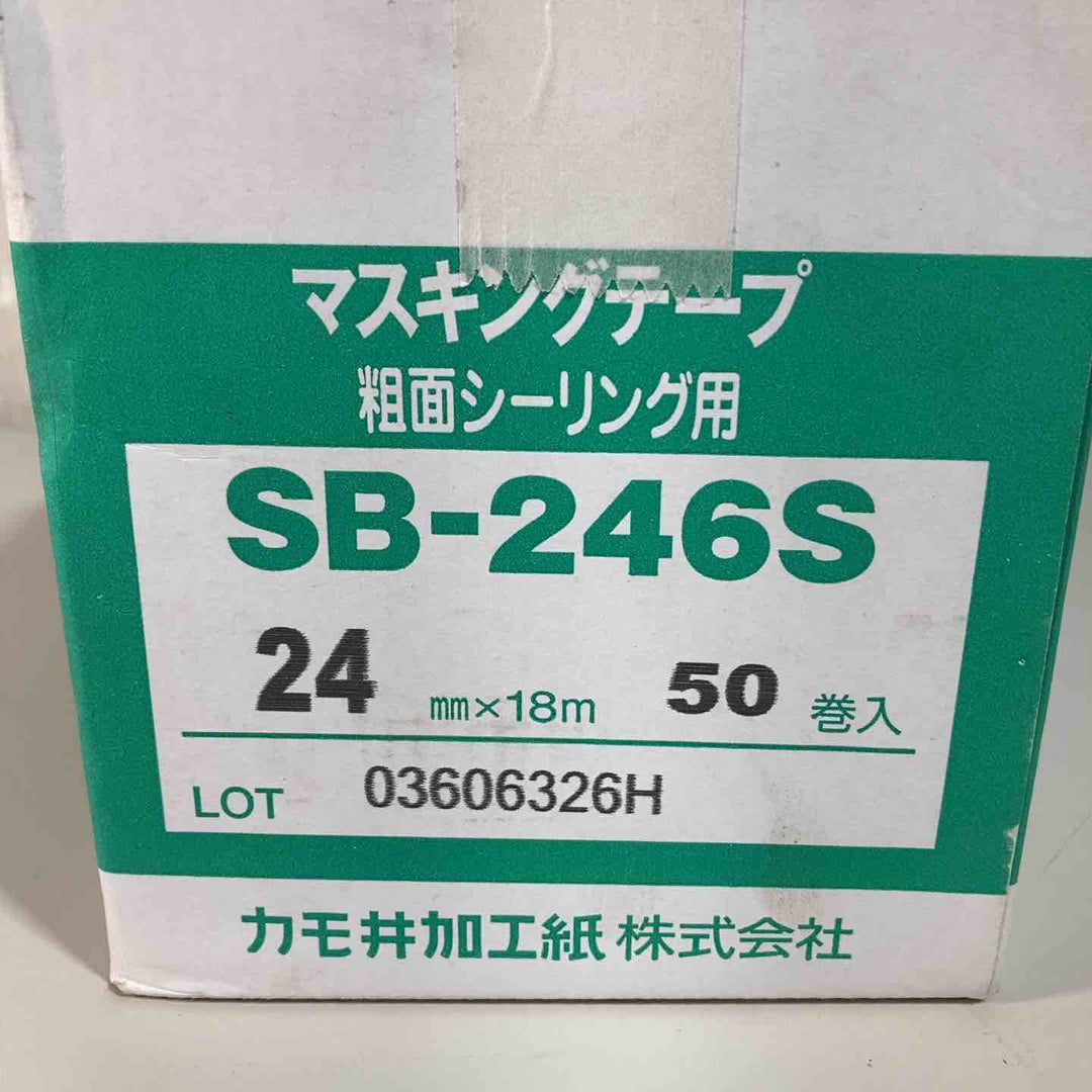◇カモ井 粗面シーリング用マスキングテープ 24mm×18m 50巻入 SB-246S【戸田店】
