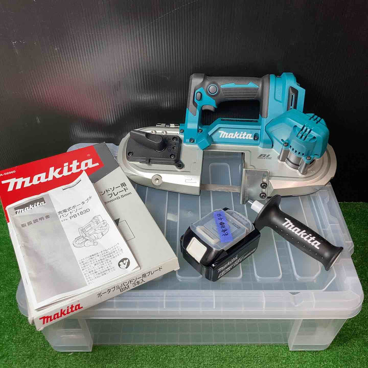 【美品】★マキタ(makita) コードレスポータブルバンドソー PB183DRGX バッテリー充電回数4回、代用ケース【岩槻店】