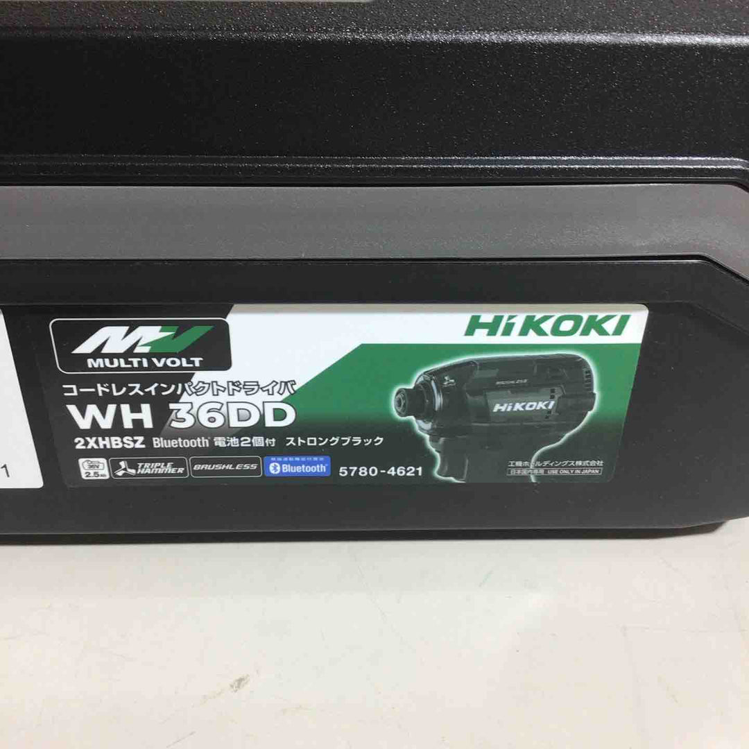 【未使用品】 ハイコーキ HIKOKI 日立 コードレス インパクトドライバ ストロングブラック WH36DD(2XHBSZ) フルセット インパクト ブラック 黒 純正 純正品 充電式 【戸田店】