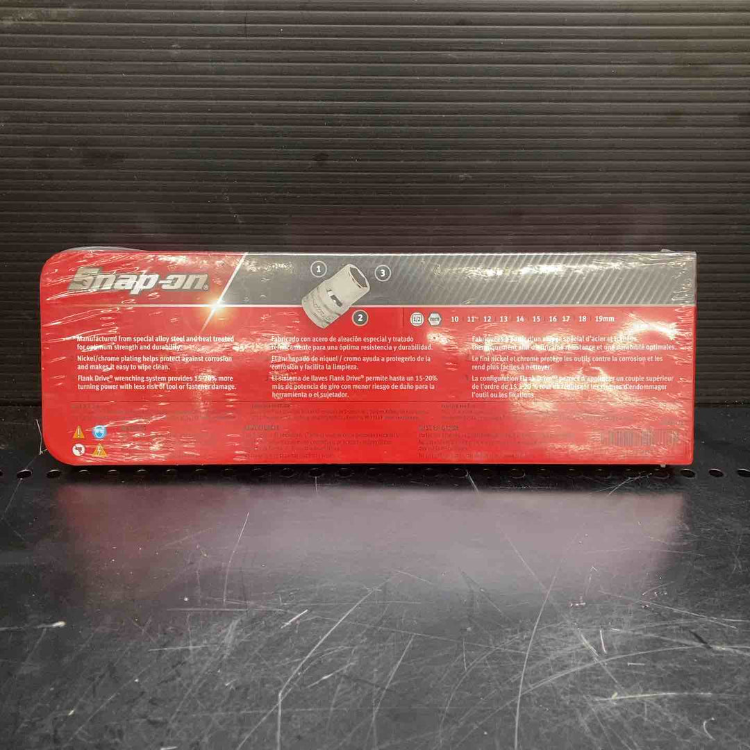 スナップオン/Snap-on 1/2" ソケットセット ショート 6ポイント ミリサイズ 310TWMYA 10-19mm【川越店】