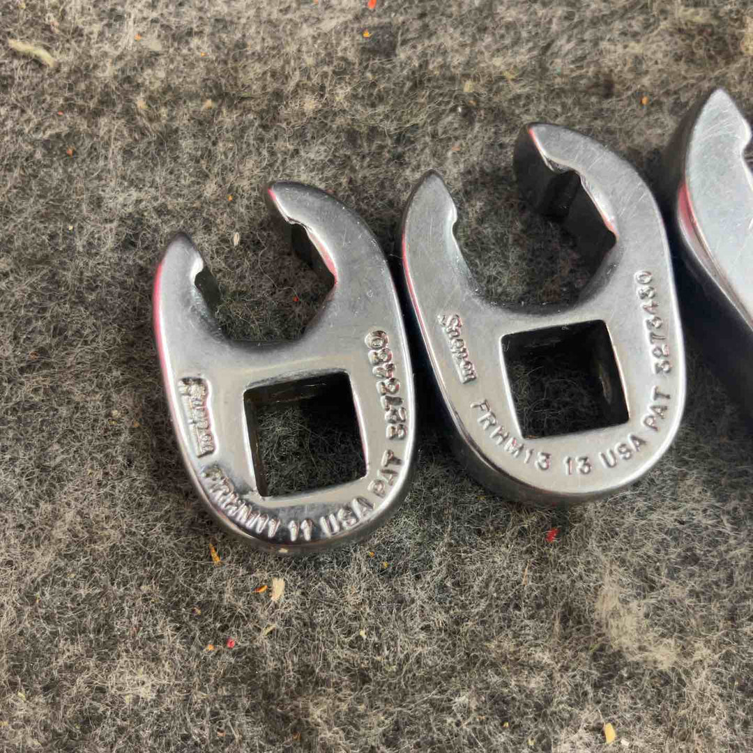 旧ロゴ Snap-on スナップオン フレアナットクローフットレンチ 4点 FRHM11・FRHM13・FRHM17・FRHM19【鴻巣店】