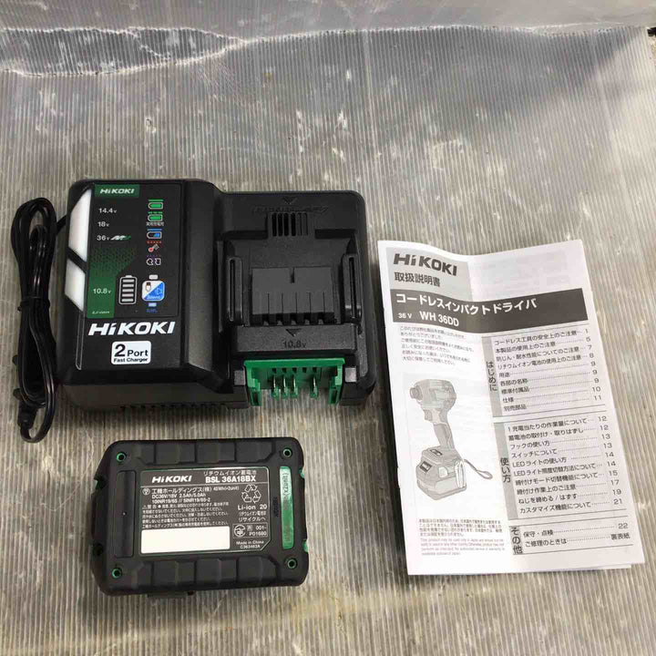 ★ハイコーキ(HIKOKI ※旧:日立工機) コードレスインパクトドライバー WH36DD(2XHSZ)(FW)【草加店】