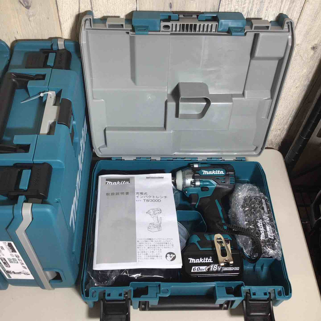 【未使用品】 マキタ makita コードレス インパクトレンチ TW300DRGX 4台 バッテリー&充電器付 フルセット 純正 充電式 18V 【戸田店】