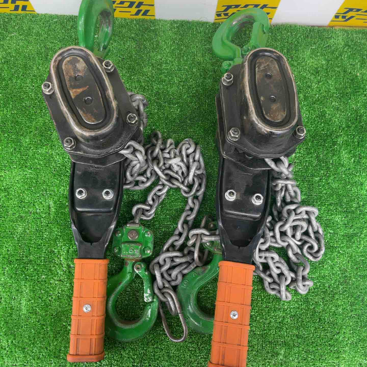 ◇　pa-man チェンプラー チェーンブロック1.6t 荷締機 AZ-160　2個セット【越谷店】