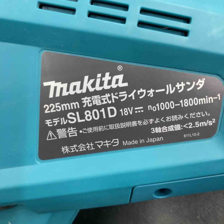 ★マキタ(makita) 18V ドライウォールサンダ SL801DZ 本体のみ 面ファスナー式 本体＋ケース【戸田店】