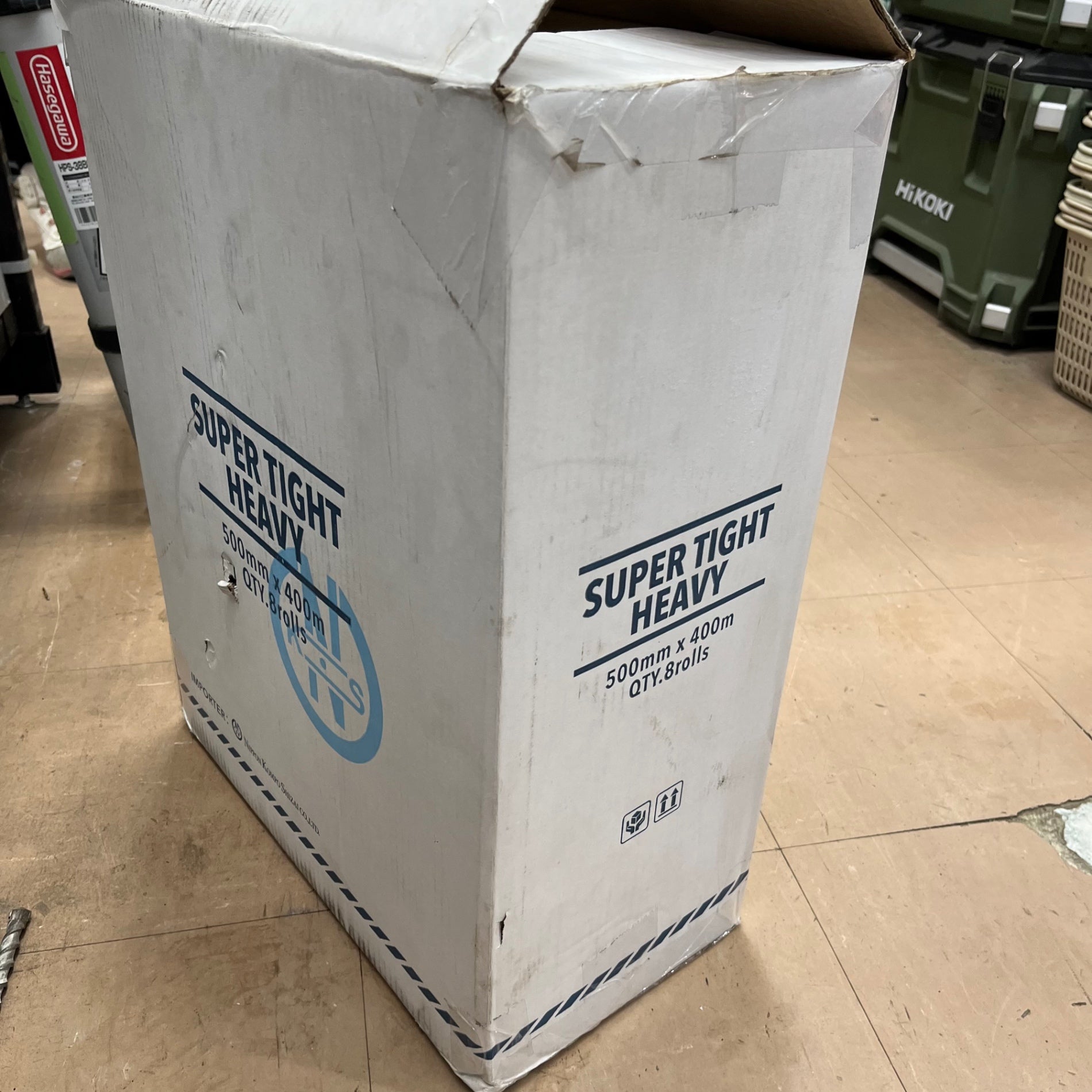 ストレッチフィルム 梱包用ラップ SUPER TIGHT MID 500mm×400m 8巻入り
