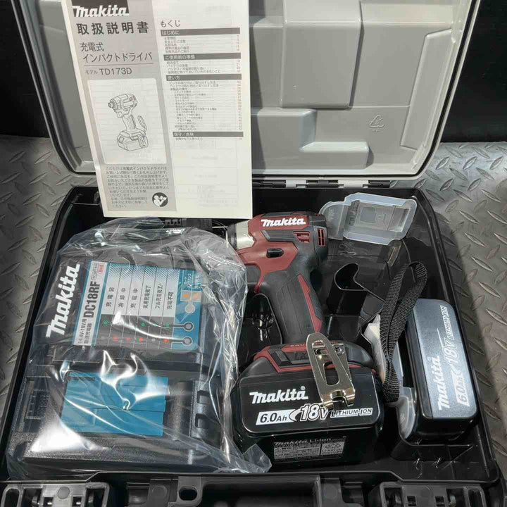 限定色 マキタ makita コードレス インパクトドライバー TD173DGXAR 4台 フルセット インパクト レッド 赤 純正【草加店】