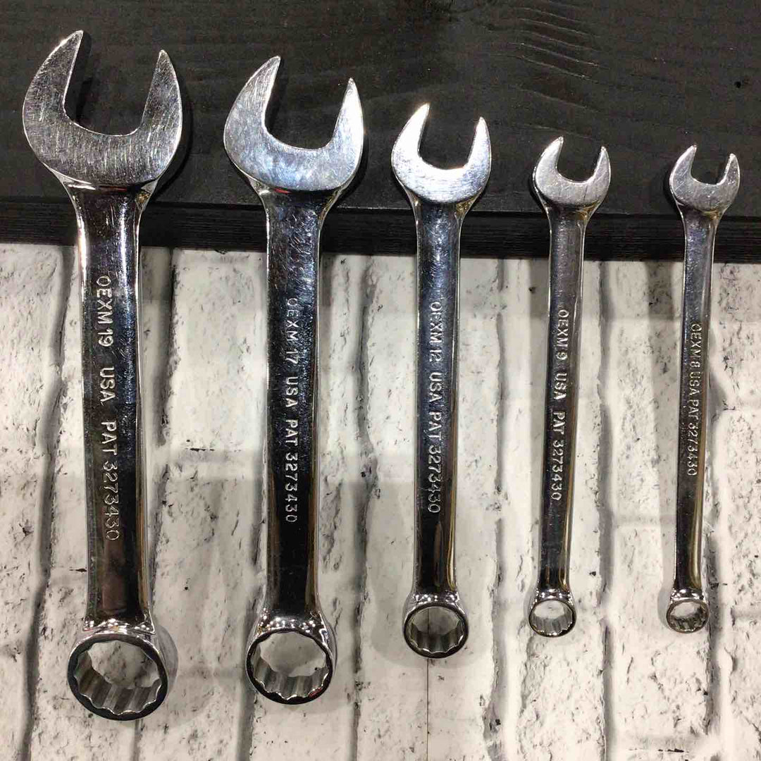 スナップオン(Snap-on) コンビネーションレンチ 5本組 OEXMシリーズ 旧ロゴ 【川口店】