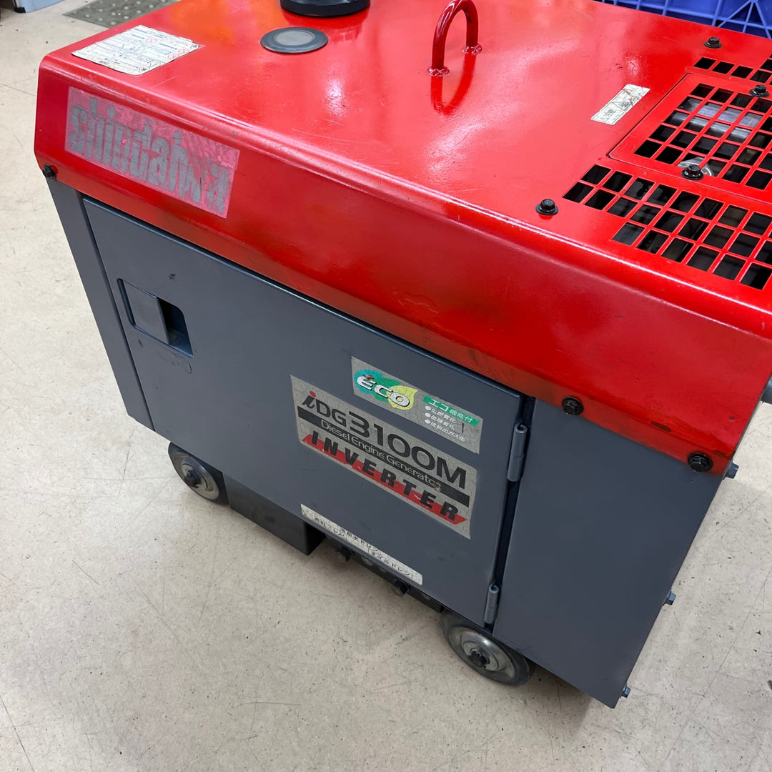 【中古品/店頭受取り限定】◇新ダイワ(shindaiwa) インバーター発電機 IDG3100M 超低騒音型 ディーゼル セルOK 鍵2本付【東大和店】