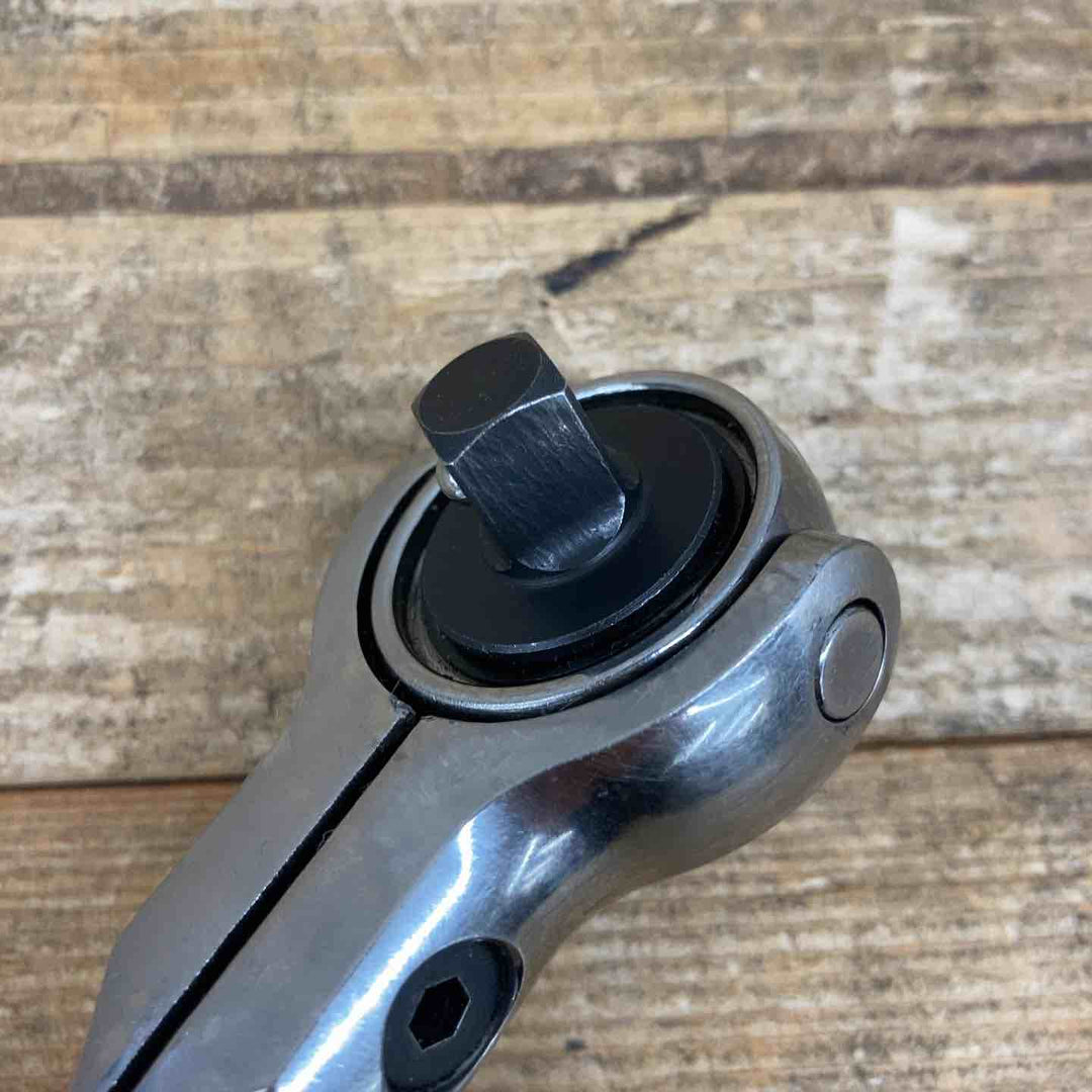 【中古美品】 Snap-on スナップオン★ FHNF100★3/8 9.5sq スイベルラチェット ラウンドヘッドラチェット ソフトグリップ★オレンジソフトグリップ 【東大和店】